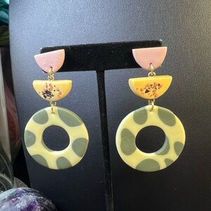 Polymer Clay Handcrafted Geometric Earrings